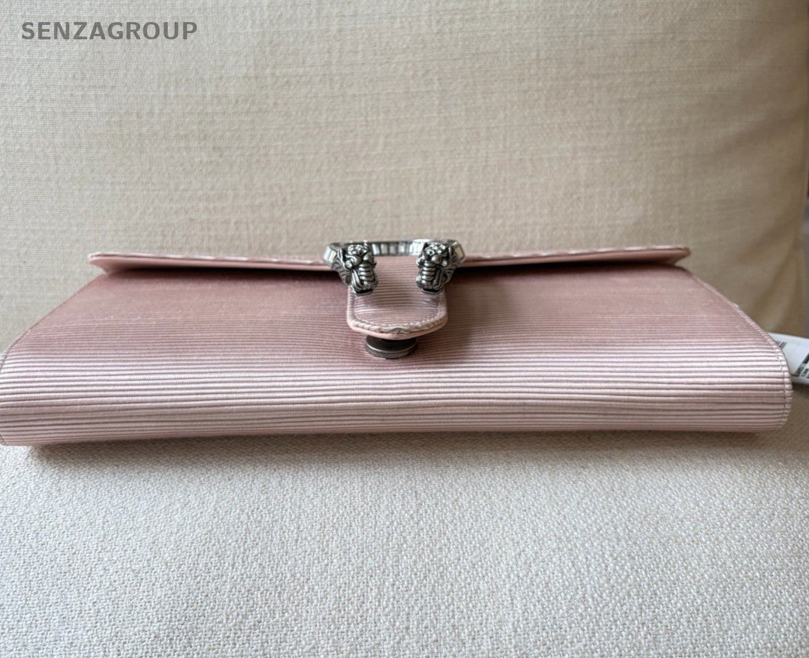 Gucci Dionysus Chain Shoulder Bag Pink Silver Used Women Classic Fashion