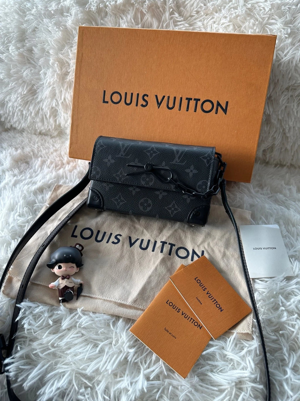 Louis Vuitton Steamer Monogram Leather Mini Box Shoulder Bag Women