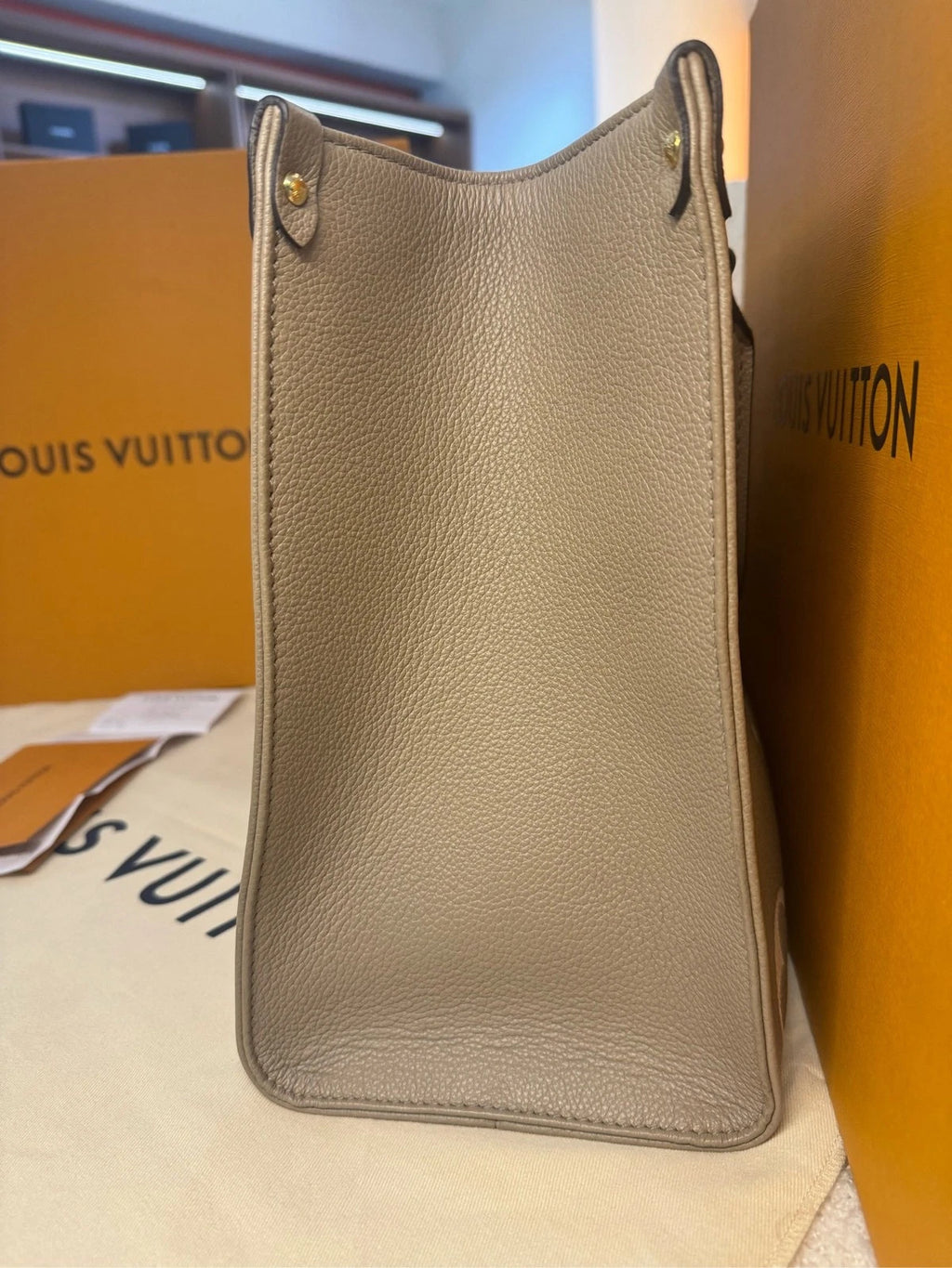 Louis Vuitton Onthego Medium Gray Tote Bag For Women