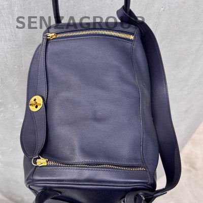 Hermès Lindy 30 Blue Gold Handbag Shoulder Crossbody Bag Women Classic