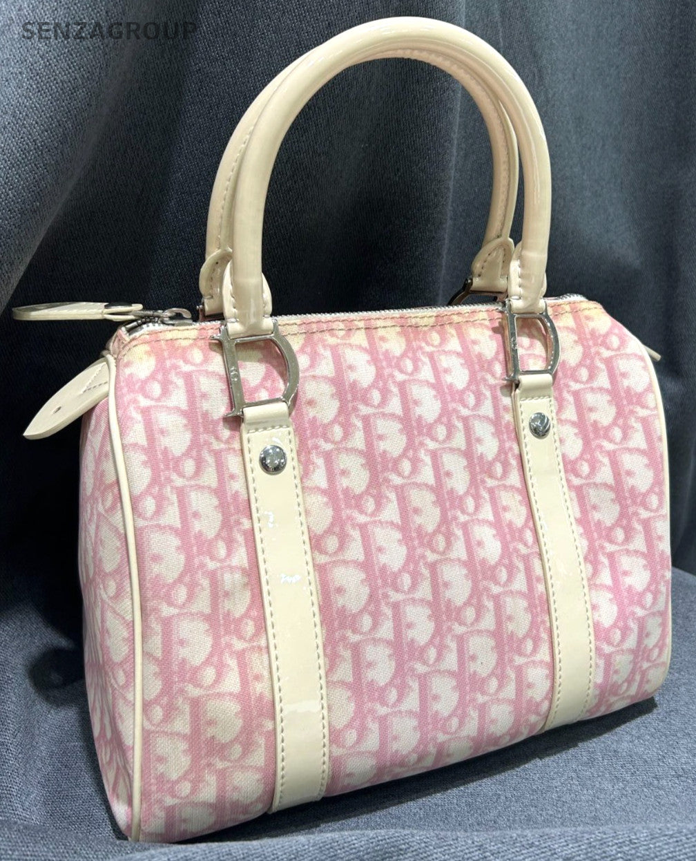 Chirstian Dior Classic Monogram Boston Handbag Pink