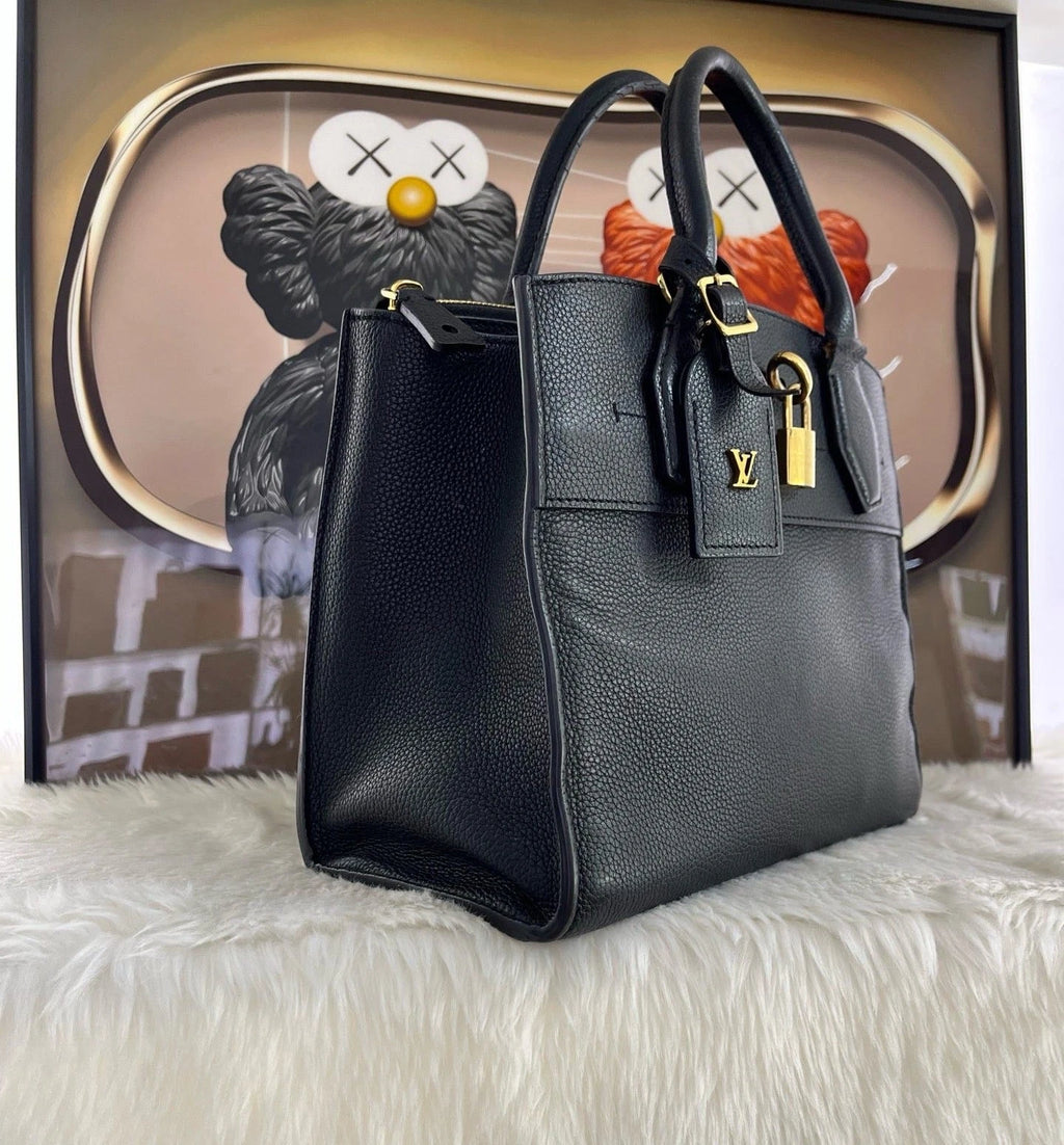 Louis Vuitton City Steamer Small Black Calfskin Handbag Shoulder Bag For Women