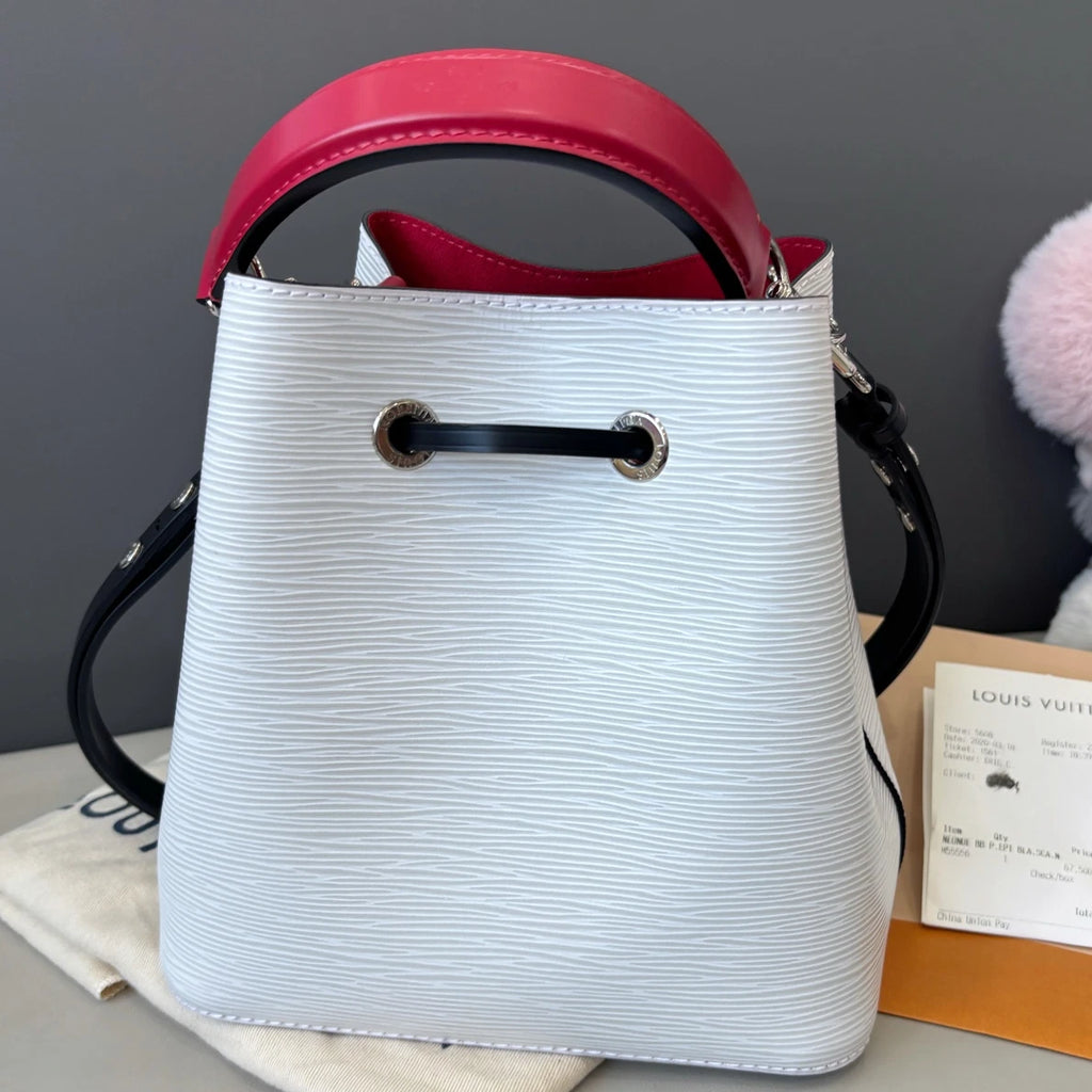 Louis Vuitton NeoNoe White Shoulder Bag Top Handle Excellent