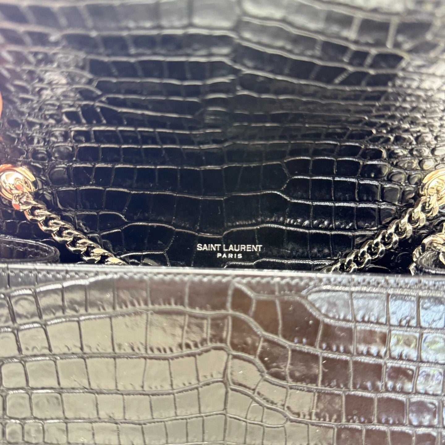 Saint Laurent Kate Black Silver Shoulder Bag For Women