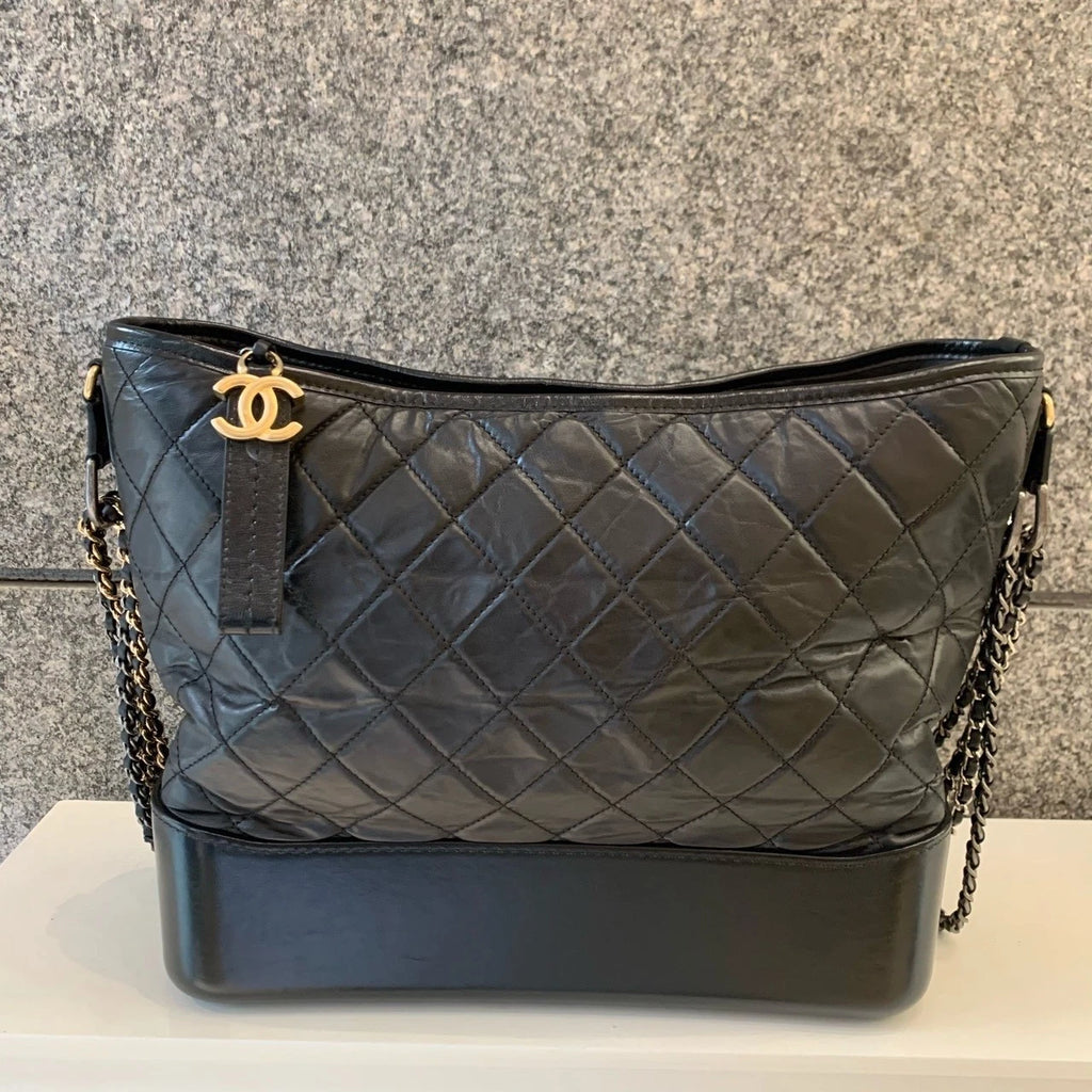 CHANEL Gabrielle Black Large Shoulder Crossbody Bag For Women