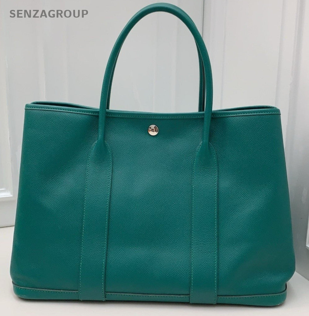Hermès Garden Party Top Handle Shoulder Bag Green Women