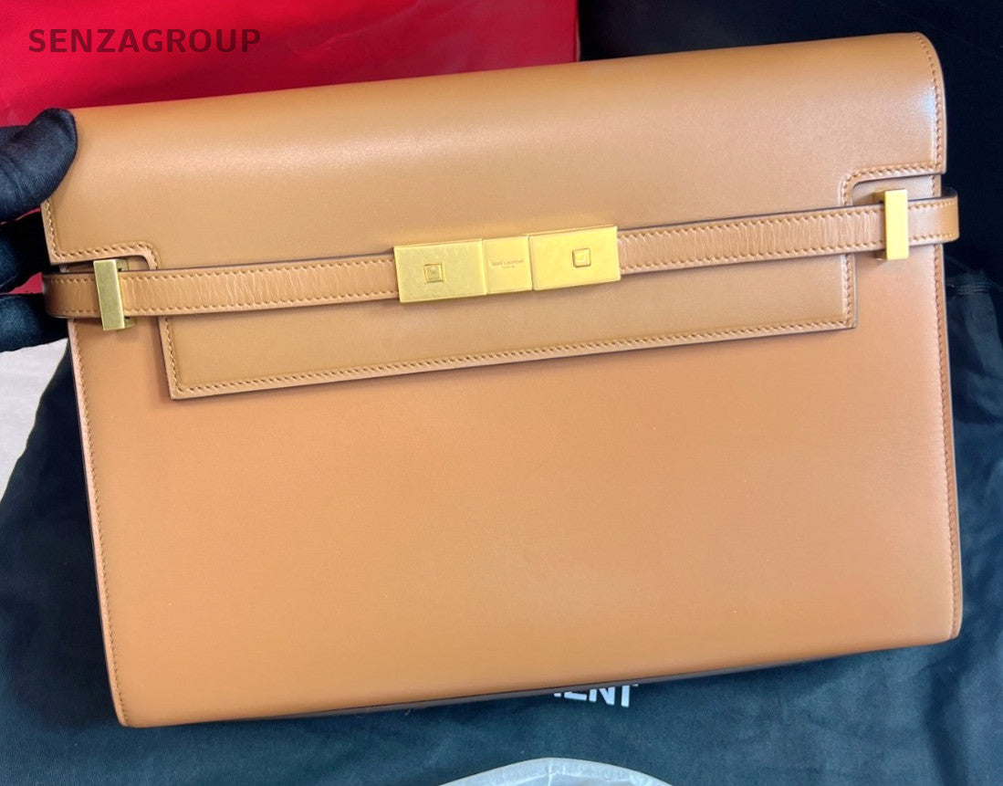 YSL Saint Laurent Manhattan caramel Shoulder bag Crossbody Almost Brand NEW