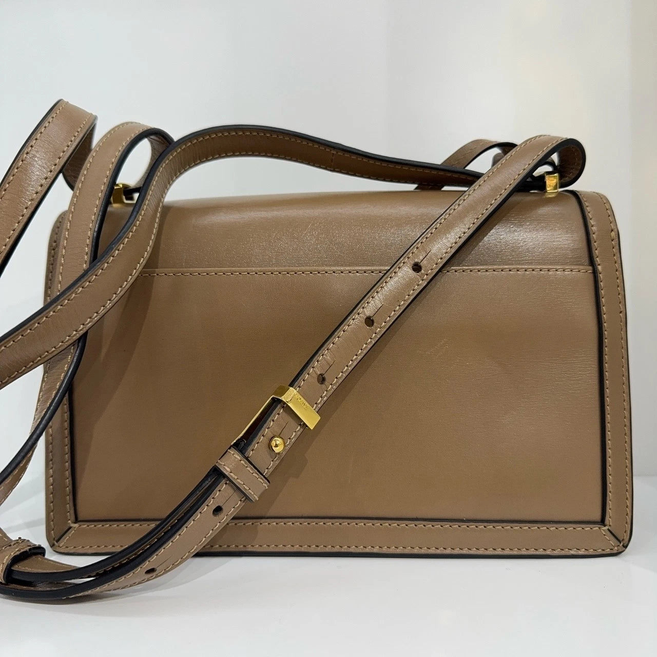 Loewe Women's Beige Barcelona Medium Leather Shoulder Crossbody Bag