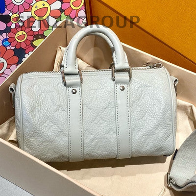Louis Vuitton Keepall Monogram Handbag Silver - Classic Women's Travel