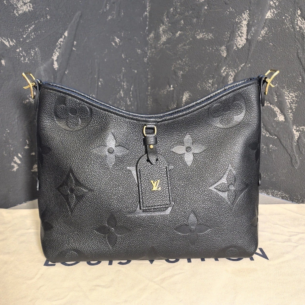 Louis Vuitton Carryall Black Tote Bag Excellent