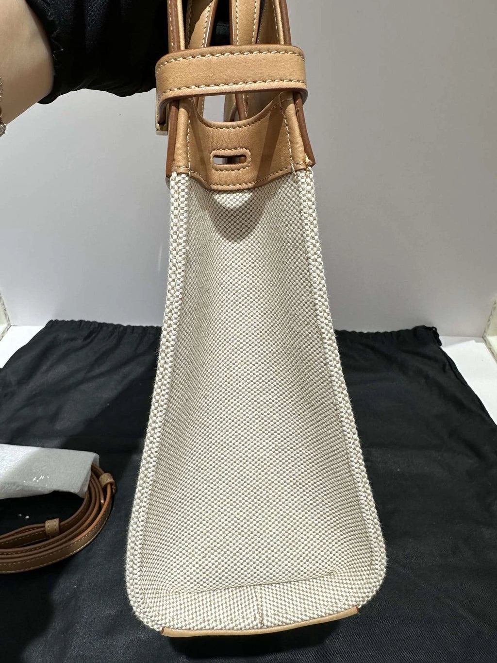 Saint Laurent Brown Canvas Manhattan Kelly Shoulder Bag For Women