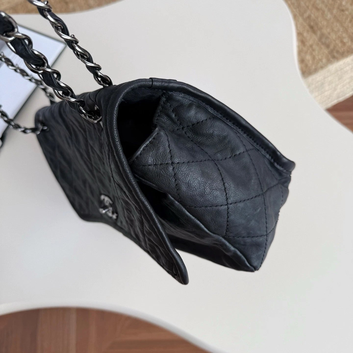 Chanel Airport Series Double Pocket Shoulder Bag Daily Crossbody Tote Black