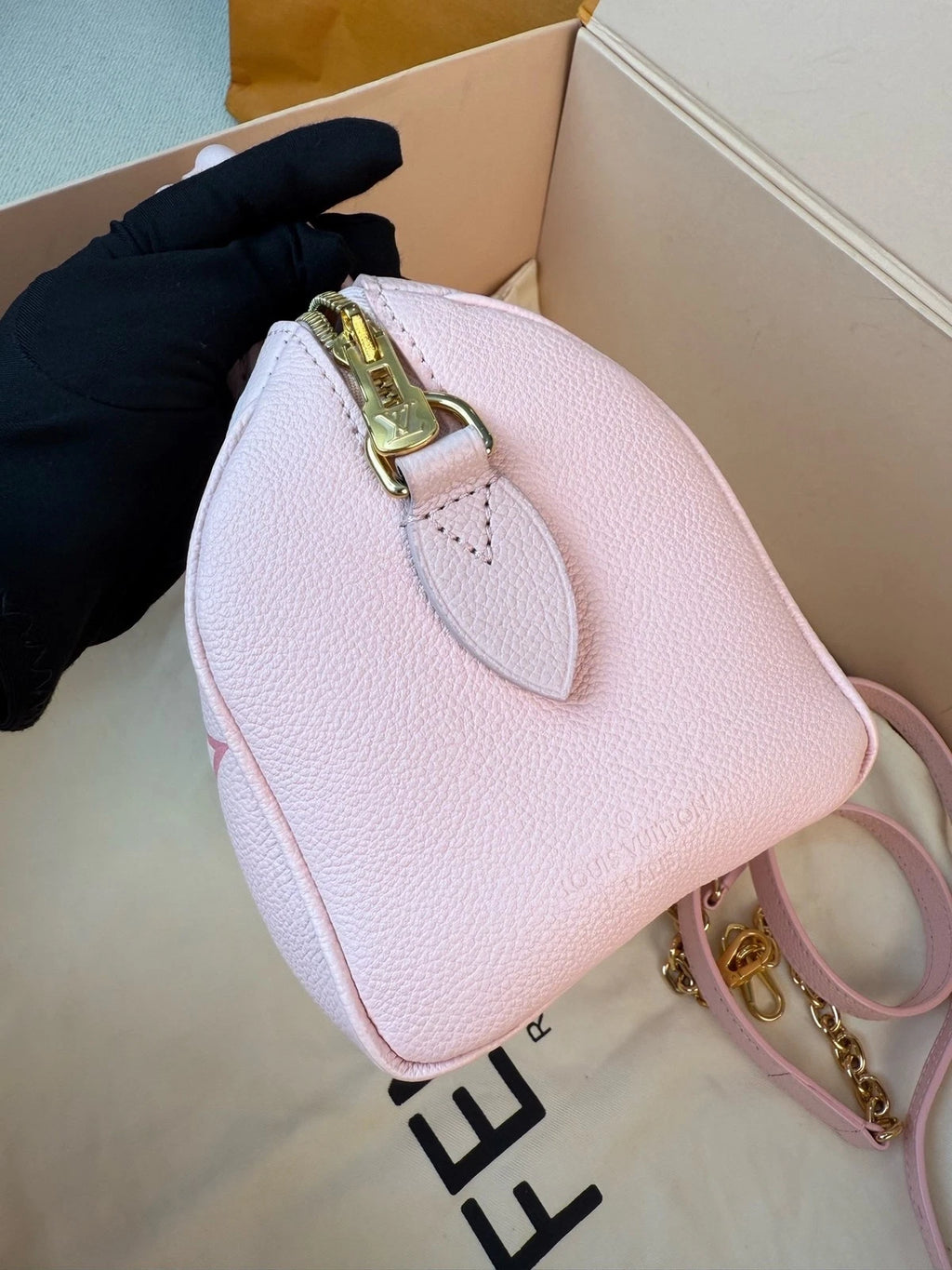 Louis Vuitton Speedy 20 Strawberry Ice Cream Handbag Women