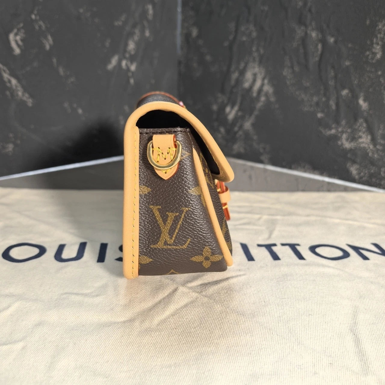 Louis Vuitton Nano Baguette Canvas Shoulder Bag For Women