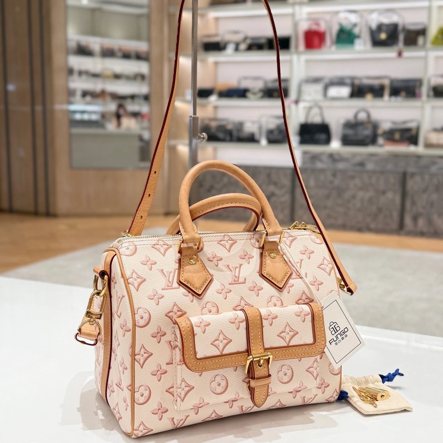 Louis Vuitton Canvas Speedy Bandoulière 25 Shoulder Handbag For Women
