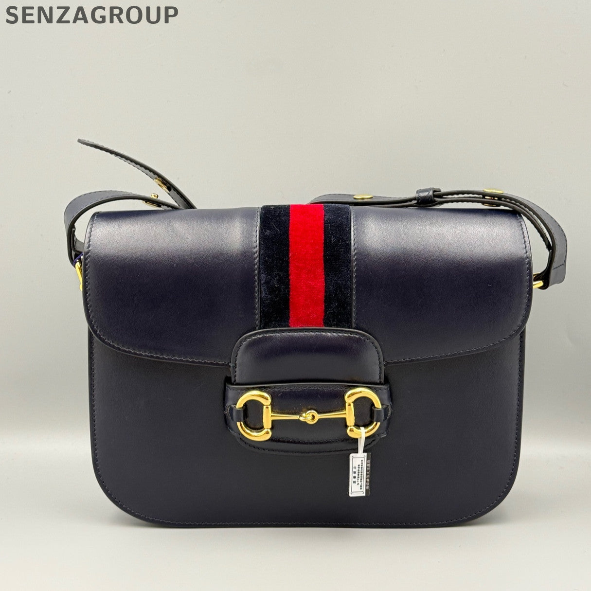 Gucci 1955 Shoulder Crossbody Bag Black Gold Classic Women's