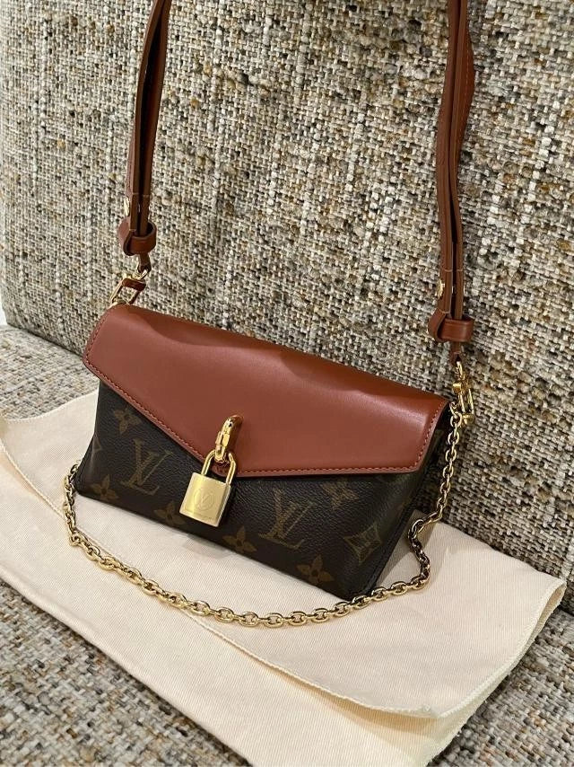 Louis Vuitton Canvas Padlock Shoulder Bag For Women