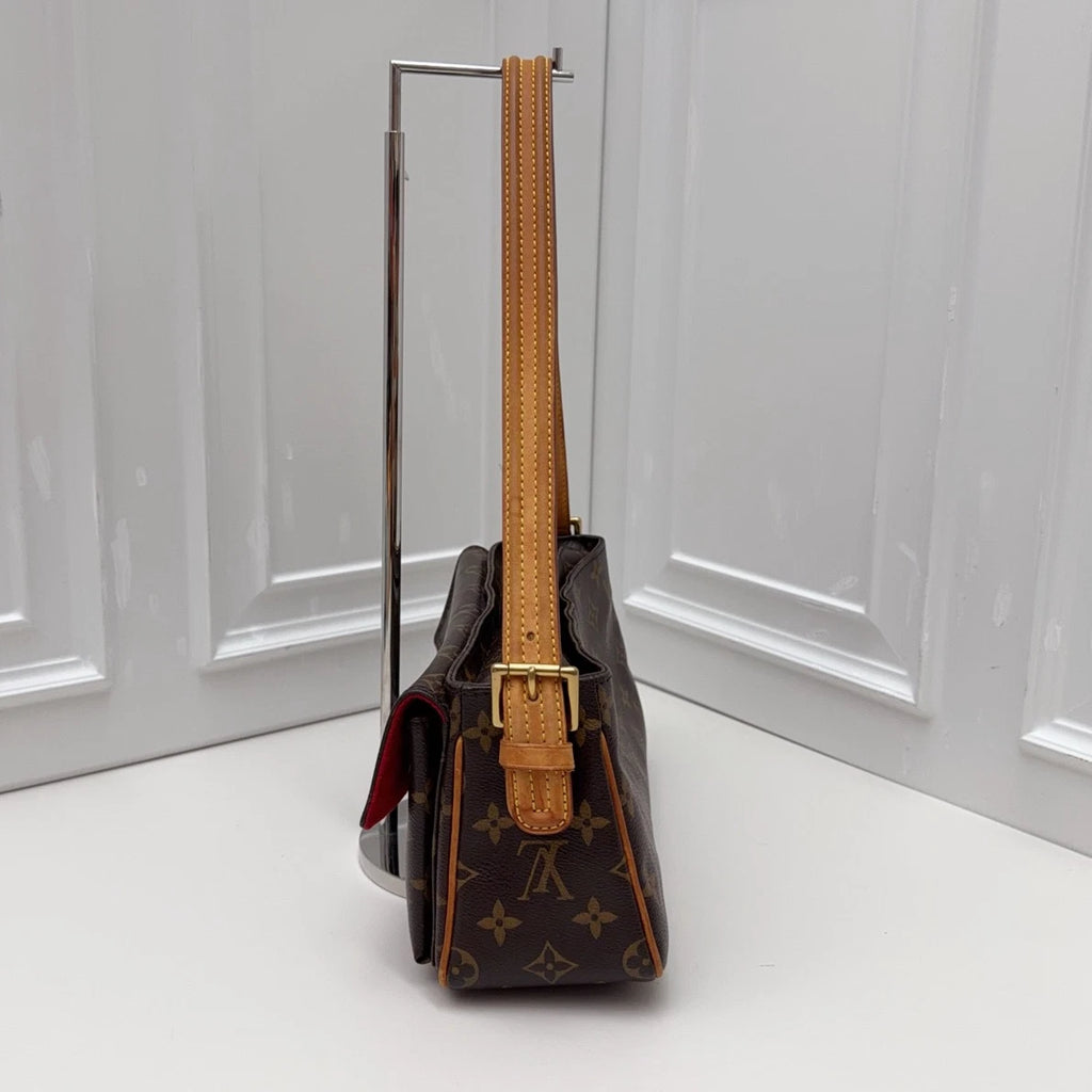 Louis Vuitton Vivacite Monogram Canvas Shoulder Bag Women Classic