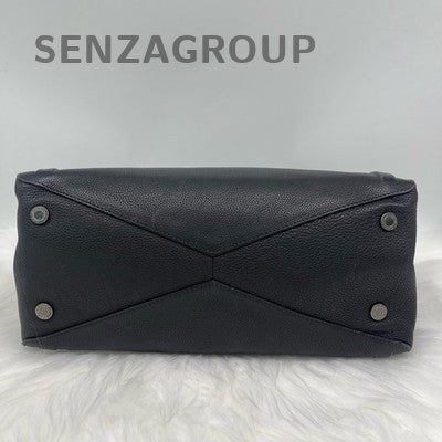 Bvlgari Chain Shoulder Bag Black Silver Women's Fashion Classic