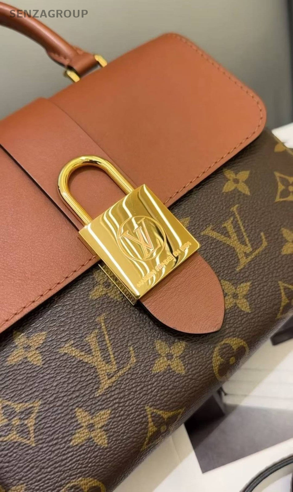 Louis Vuitton Locky BB Monogram Top Handle 2way Shoulder Handbag Brown Women