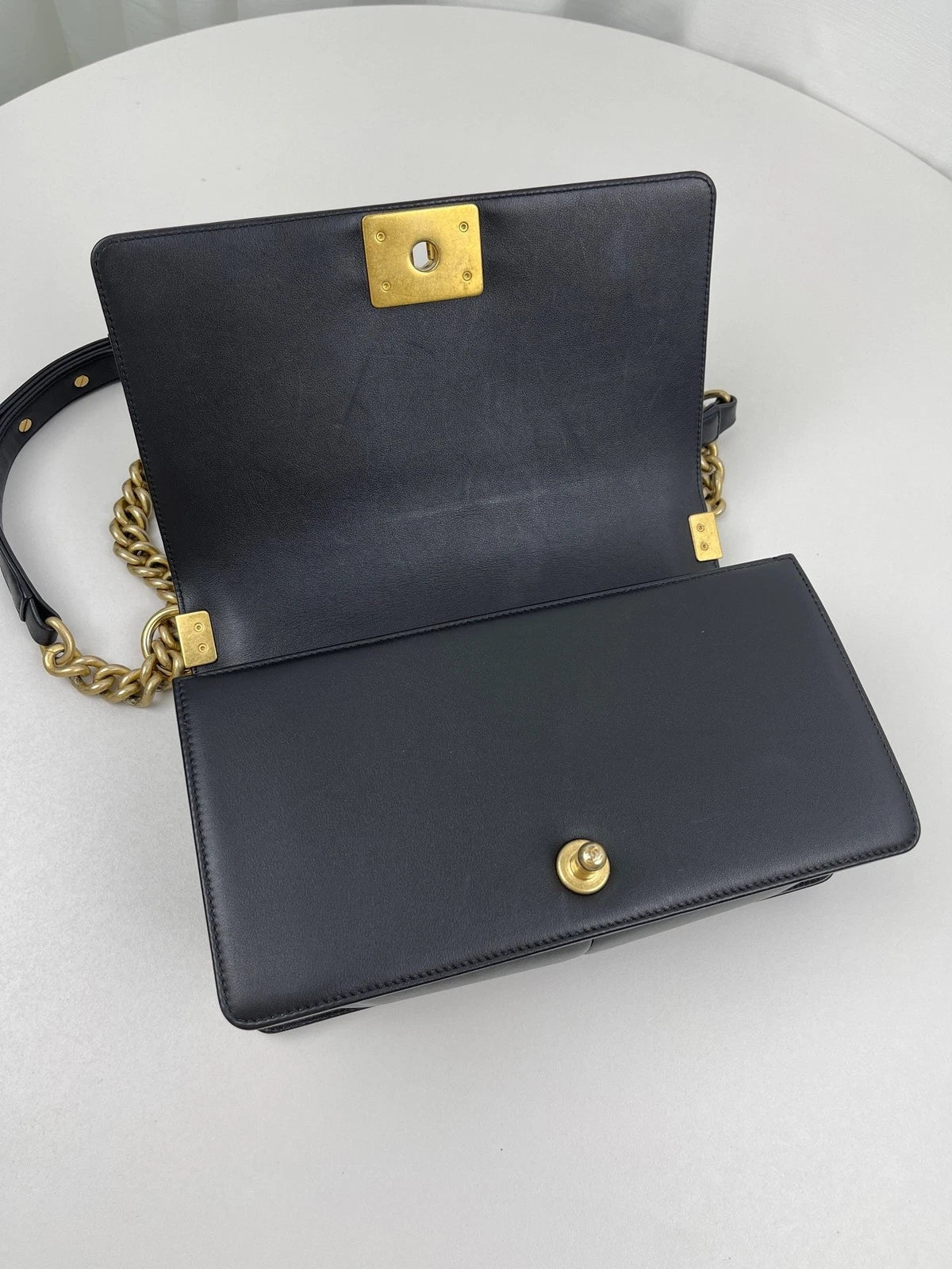 CHANEL Medium Le Boy Calfskin Shoulder Bag For Women