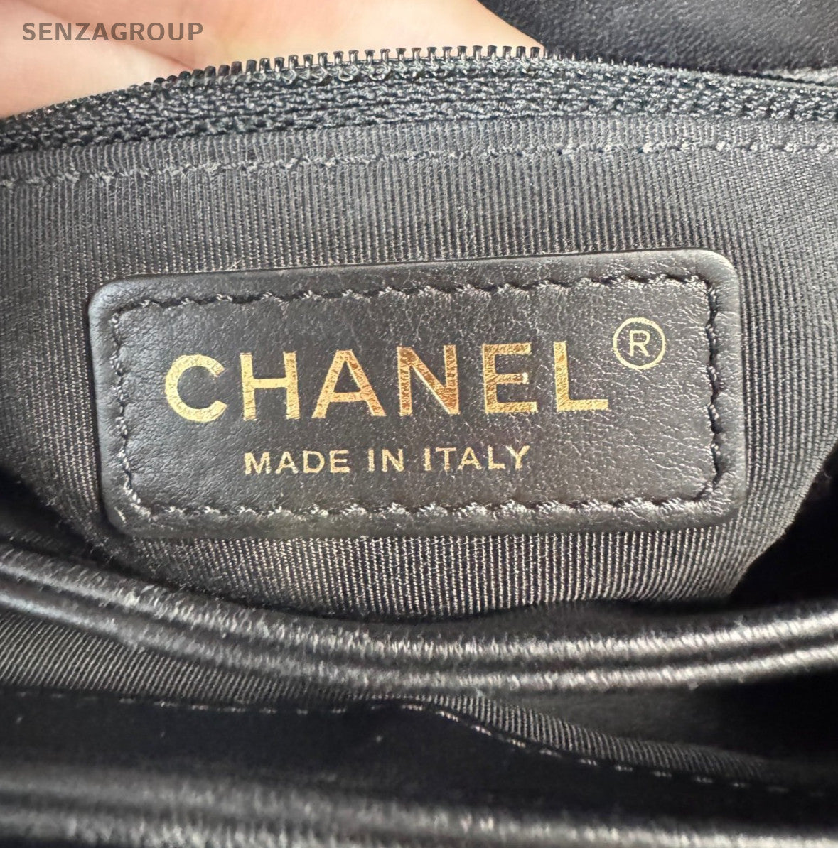 Chanel Classic Flap Lambskin Chain Shoulder Bag Black Gold Women Designer