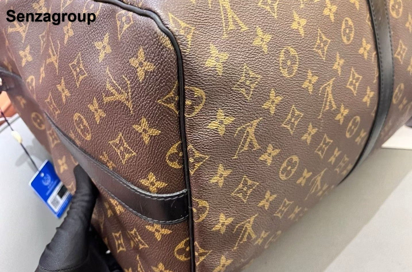 Louis Vuitton Keepall45 Monogram Top Handle Shoulder Bag Brown Silver Unisex