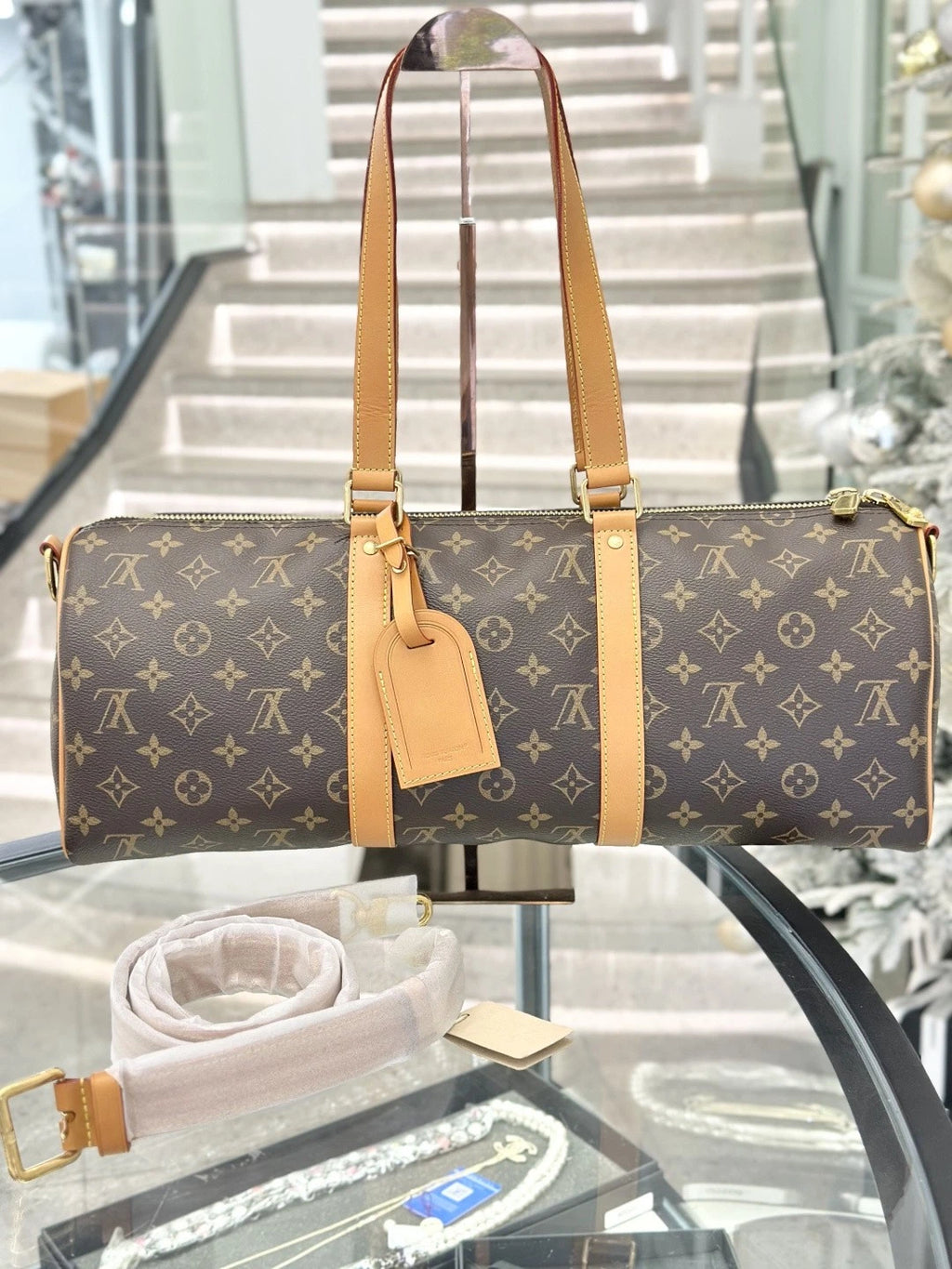 Louis Vuitton Papillon Trunk 45 Top Handle Crossbody Bag Brown Unisex S