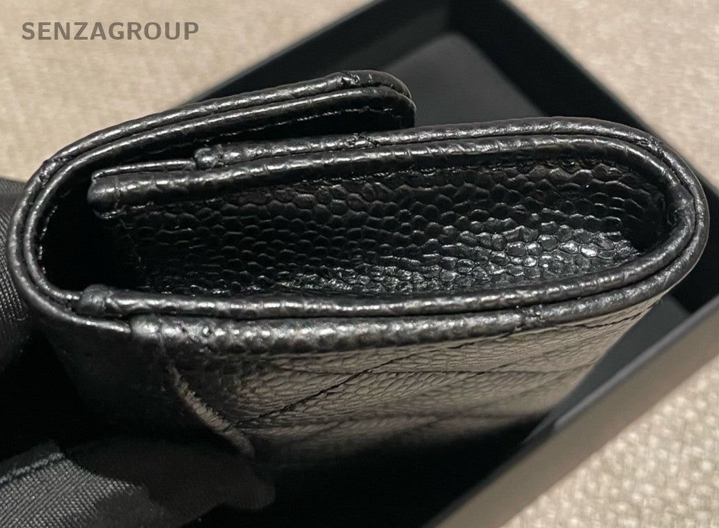 Chanel Classic Flap Calfskin Clutch Black Gold Diamond Women Fashion