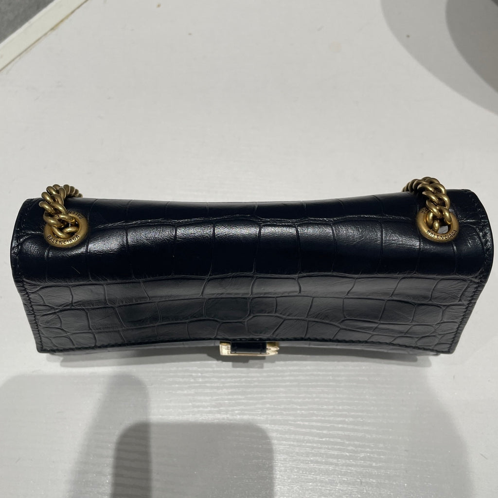 Balenciaga Crush Mini Black Gold Chain Shoulder Crossbody Bag