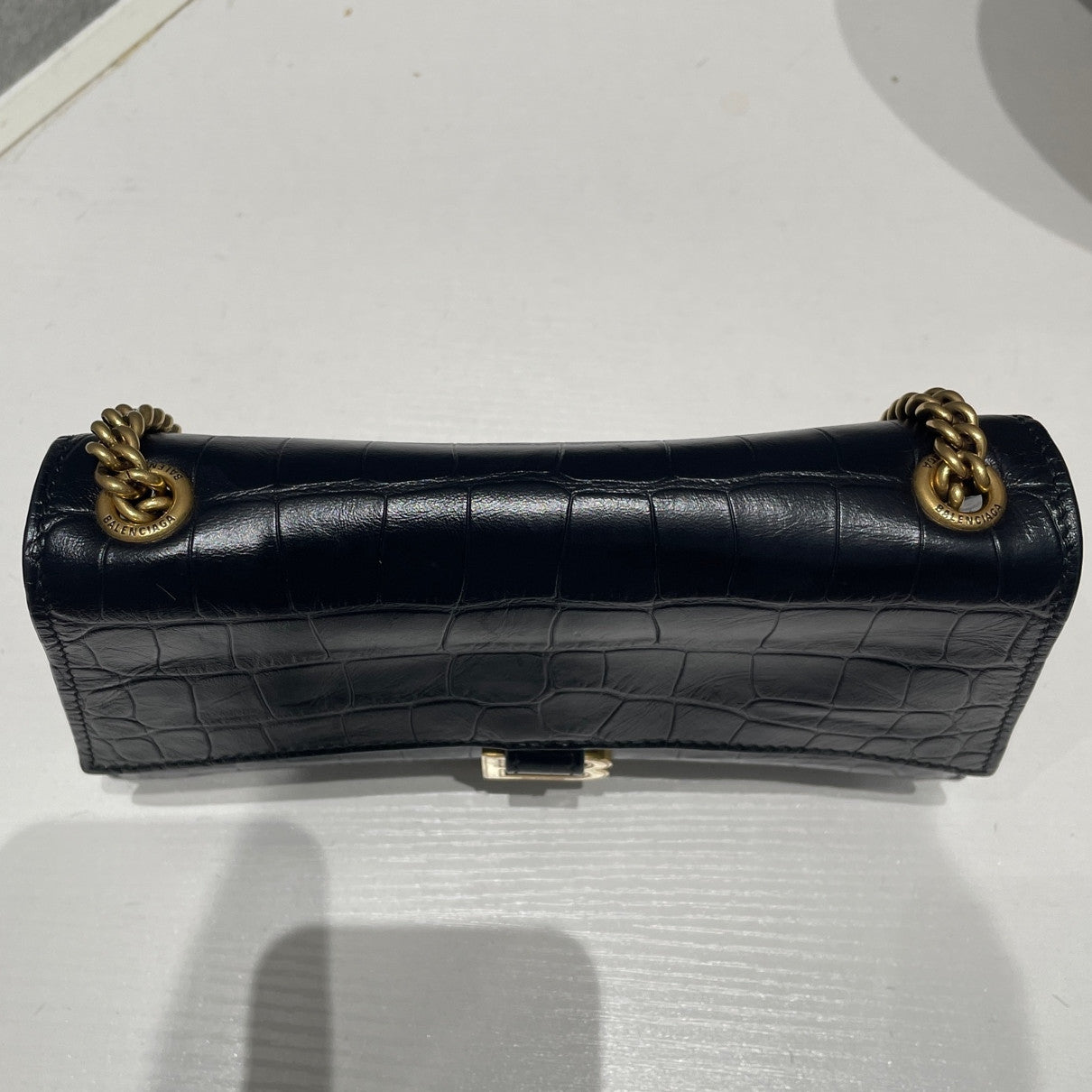 Balenciaga Crush Mini Black Gold Chain Shoulder Crossbody Bag
