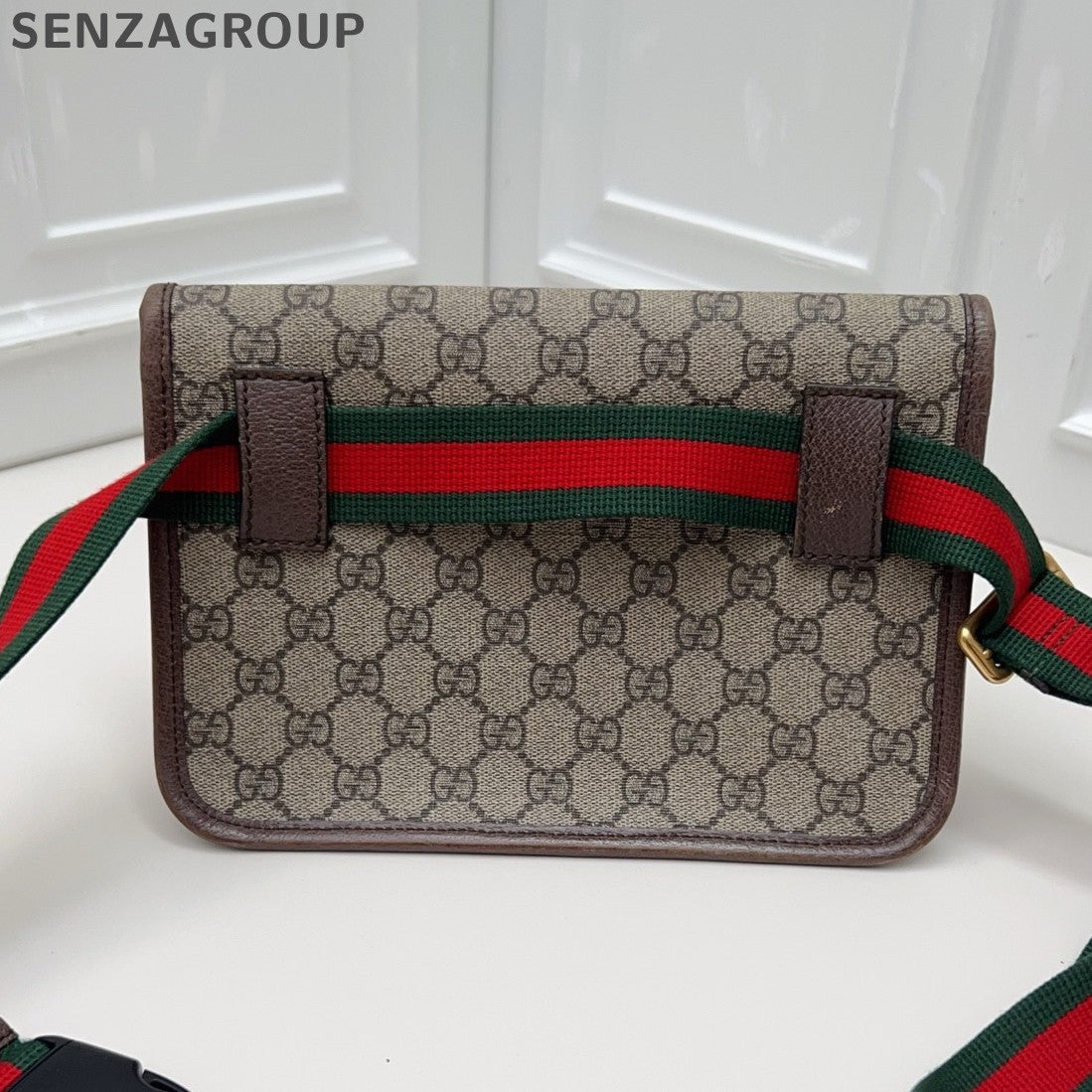 Gucci Ophidia Canvas Shoulder Crossbody Brown Gold Unisex Adults Classic