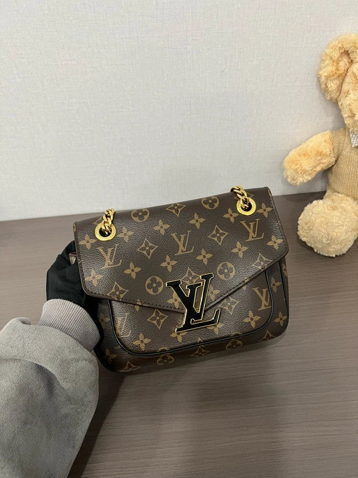 Louis Vuitton Passy Brown Monogram Canvas Shoulder Bag For Women