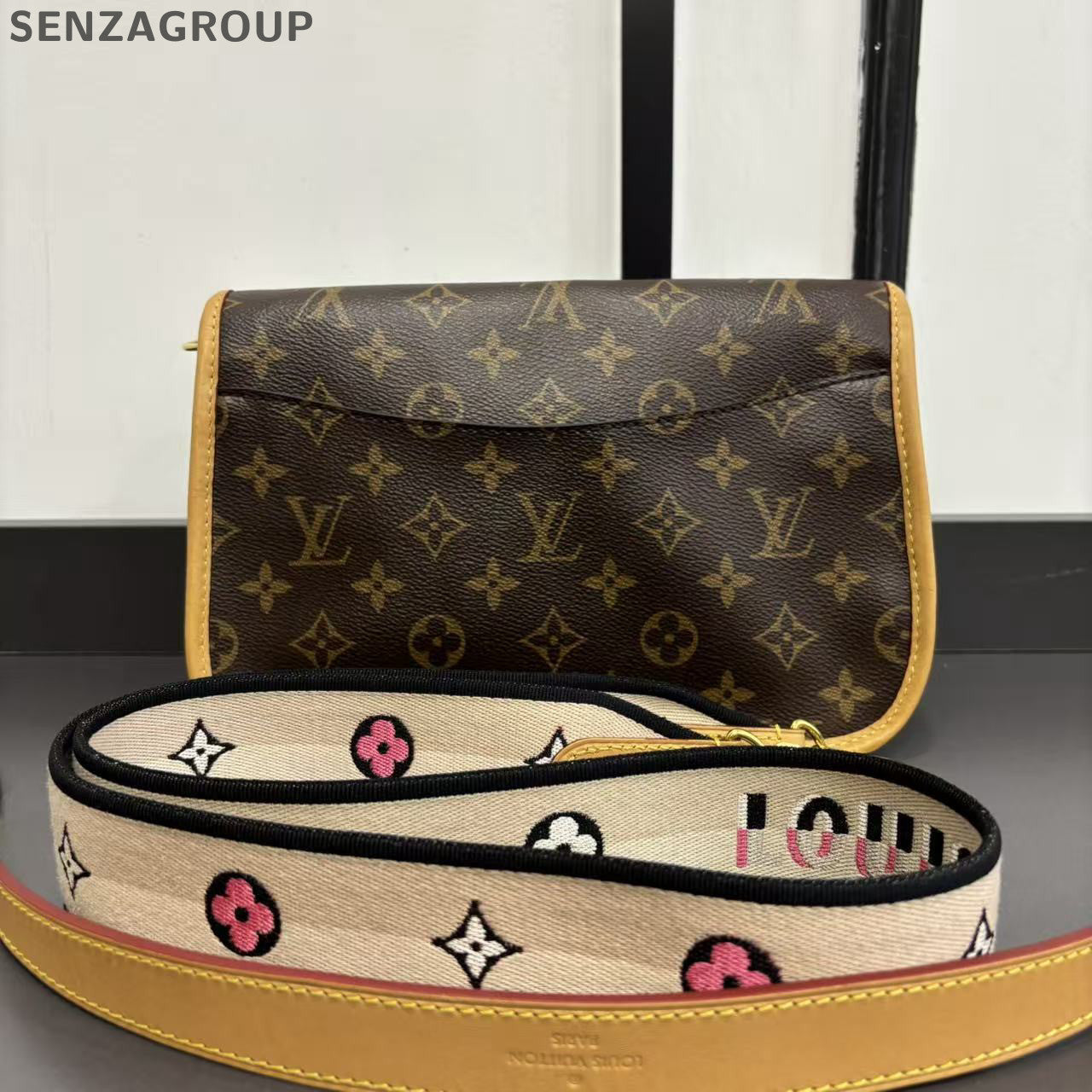 Louis Vuitton Diane PM Monogram Brown Shoulder Bag Classic Women