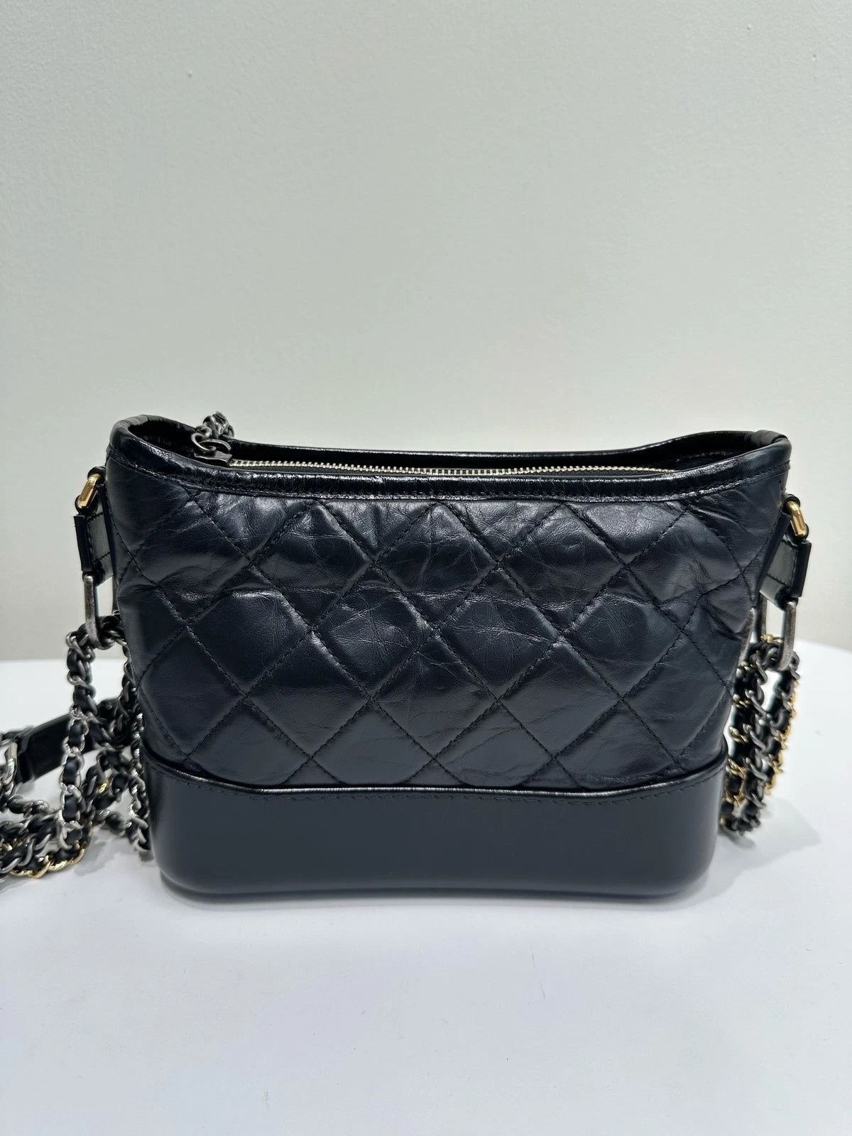 Authentic CHANEL Pre-owned Black Leather Small Shoulder Crossbody Bag For Women