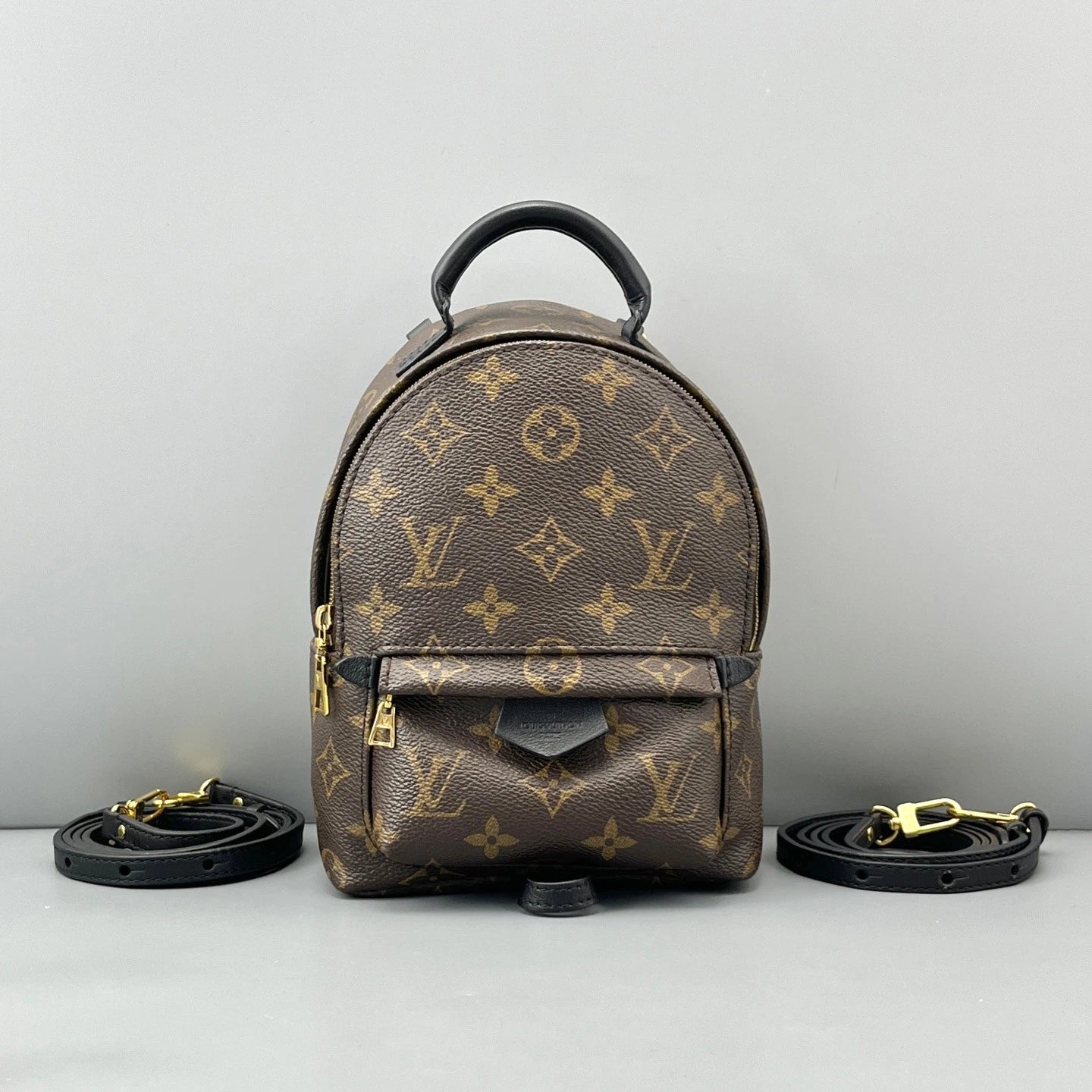 Louis Vuitton Palm Springs Monogram Brown Top Handle Backpack Excellent