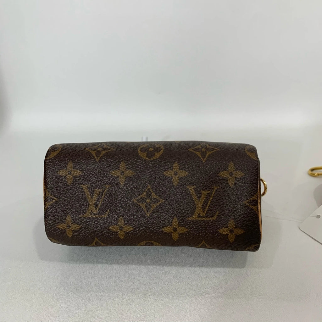Louis Vuitton Speedy Nano Canvas Shoulder Bag For Women