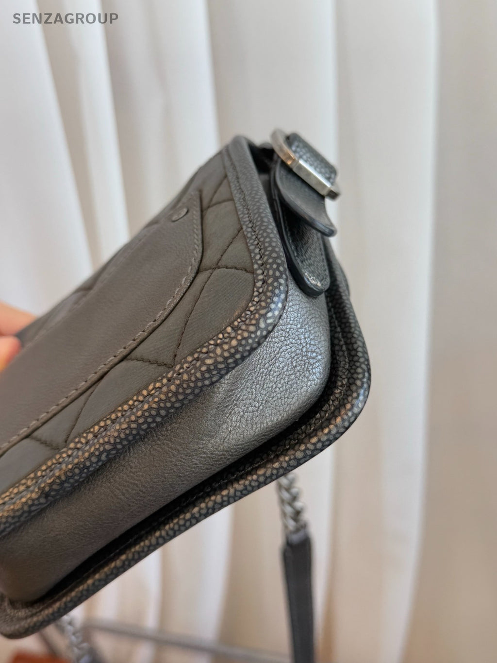 CHANEL CC Chain Diamond Pattern Shoulder bag Crossbody Women Gray