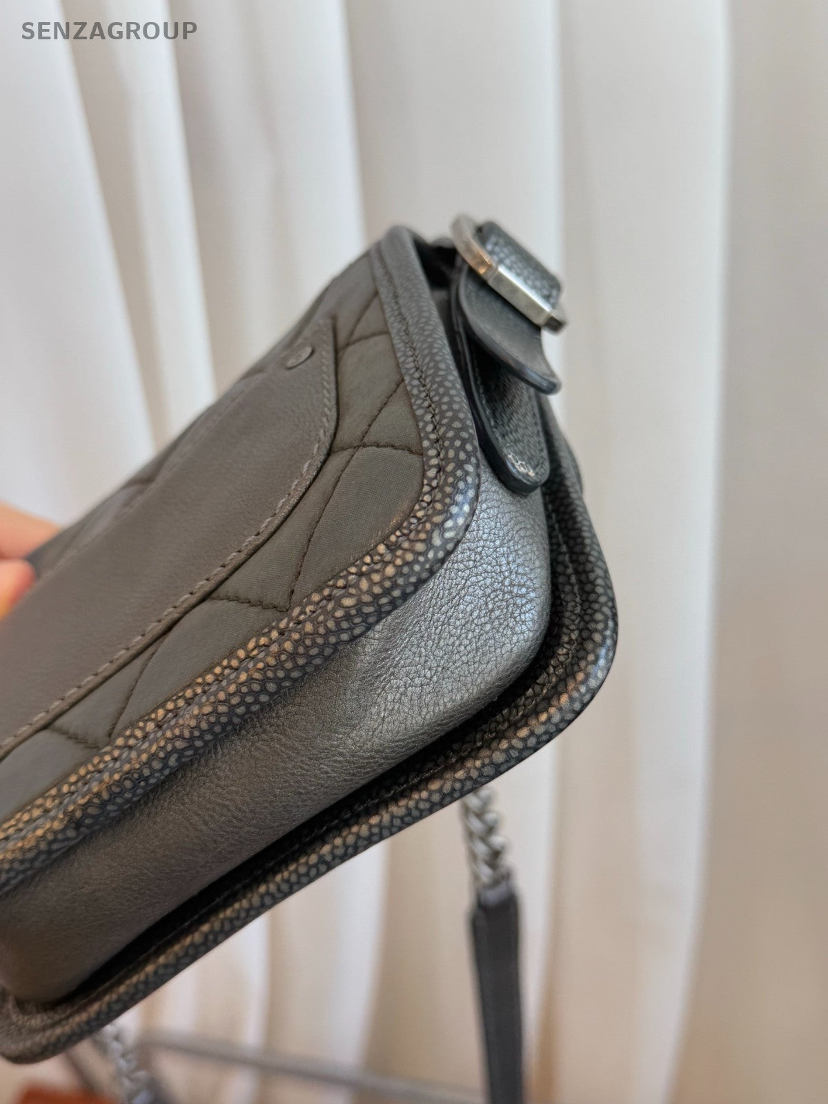 CHANEL CC Chain Diamond Pattern Shoulder bag Crossbody Women Gray