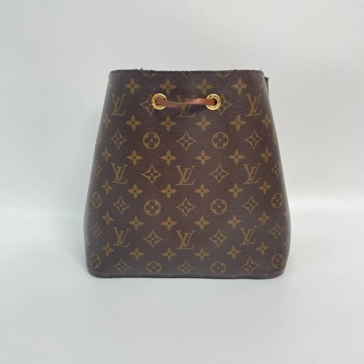 Louis Vuitton Neonoe Monogram Canvas Medium Brown Bucket Bag Women