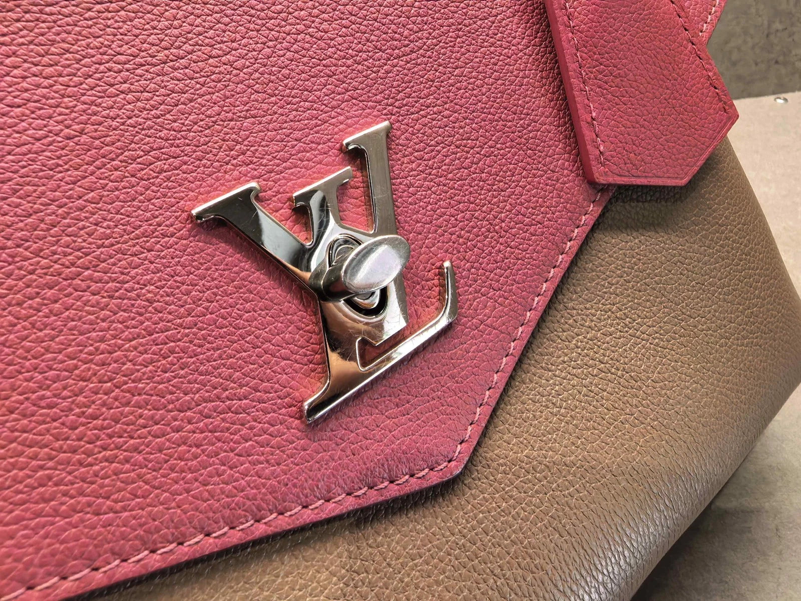 Louis Vuitton Mylockme Medium Leather Shoulder Crossbody Handbag Women