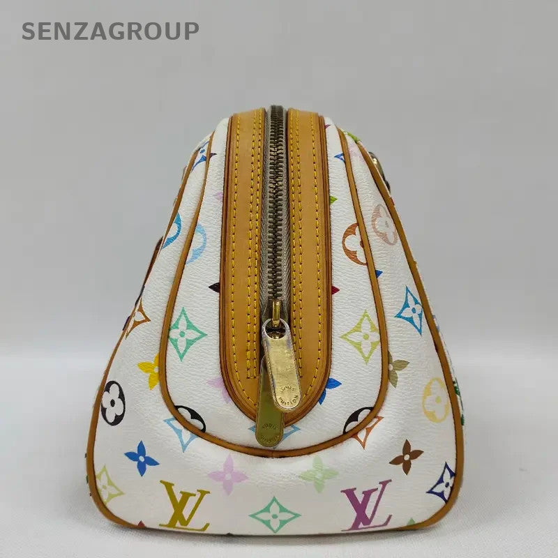 SJ0001 Louis Vuitton  white Multicolore Bowling Bag Takashi Murakam 26309