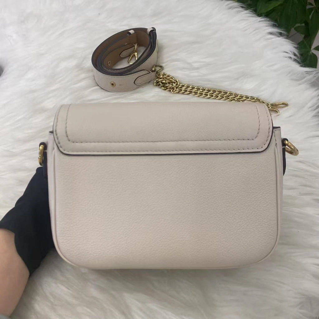 Louis Vuitton Lockme Tender Calfskin Chain Crossbody Bag - White Gold