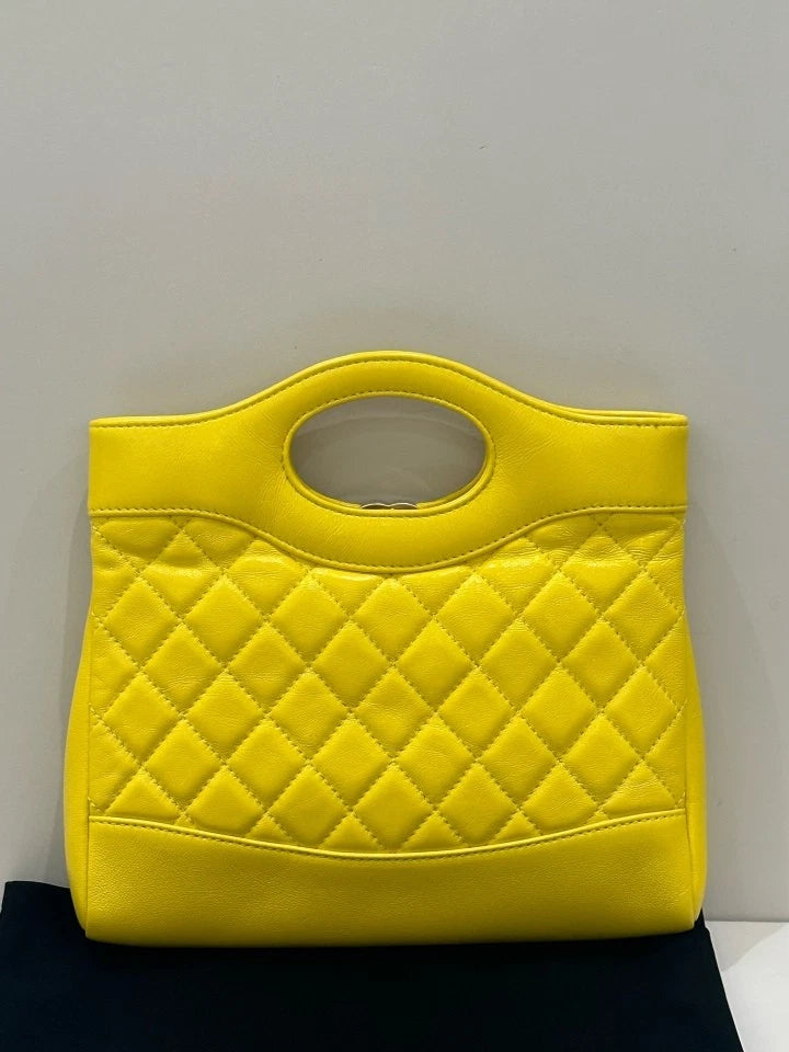 CHANEL 31Bag Mini Yellow Tote Shoulder Bag For Women