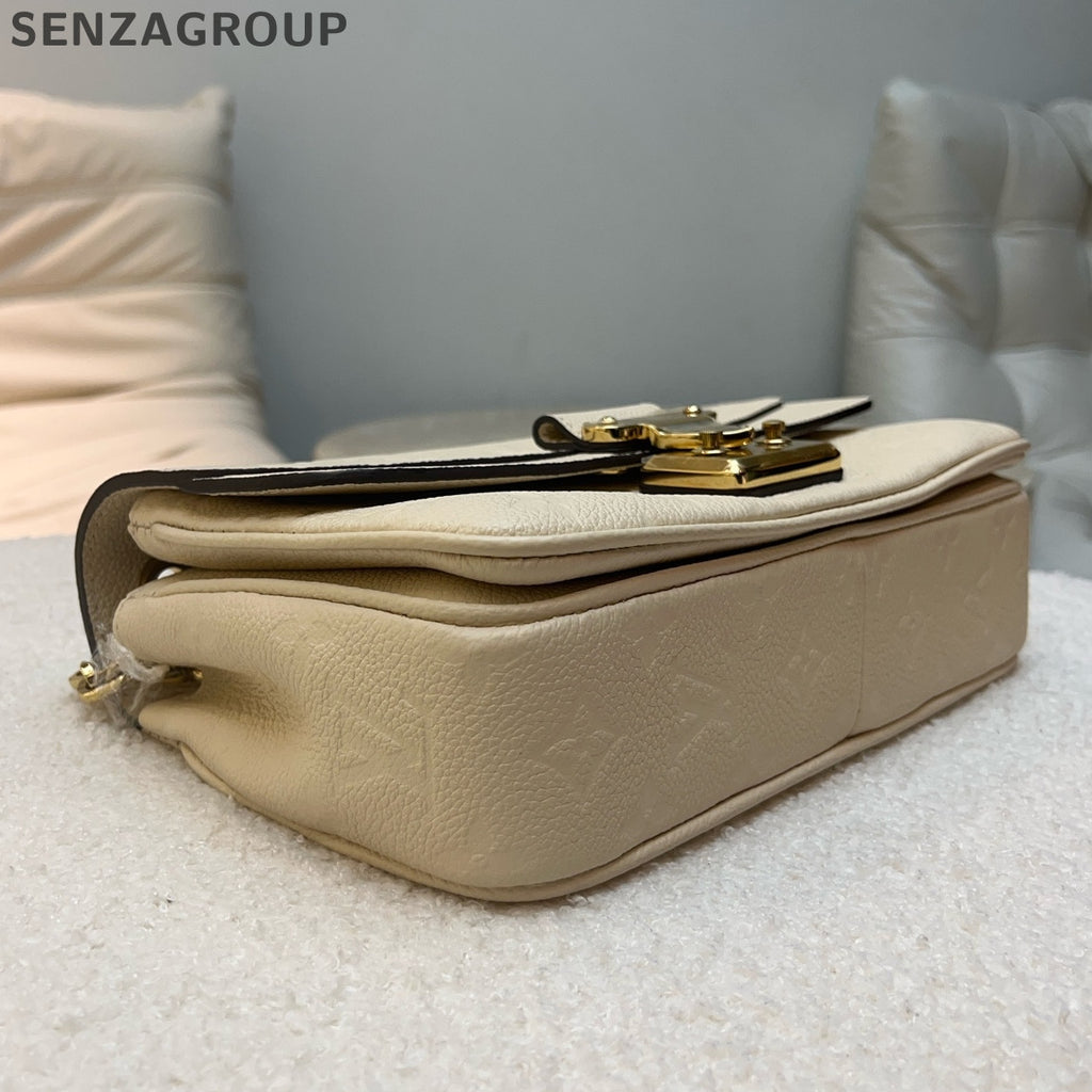 Louis Vuitton Monogram Messenger Bag with Silver Chain Strap - Women's Classic