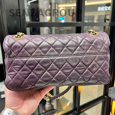 Chanel Bombay Collection Purple Quilted Chain Shoulder Bag
