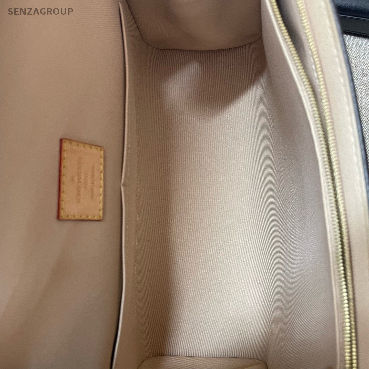 Louis Vuitton Monogram MM Top Handle Bag Crossbody Brown Gold Used Women Classic