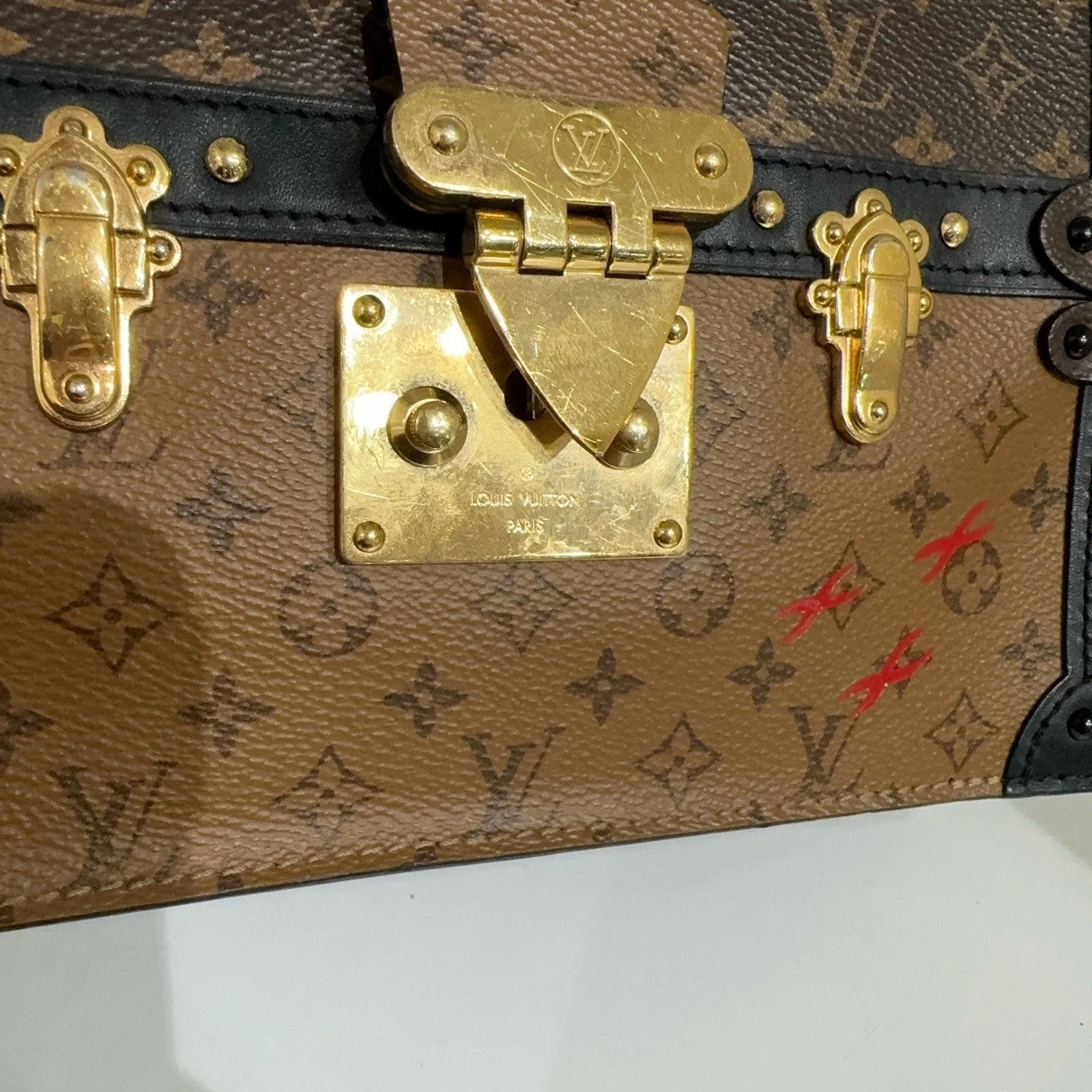 Louis Vuitton Monogram Canvas Trunk Clutch Crossbody Bag For Women