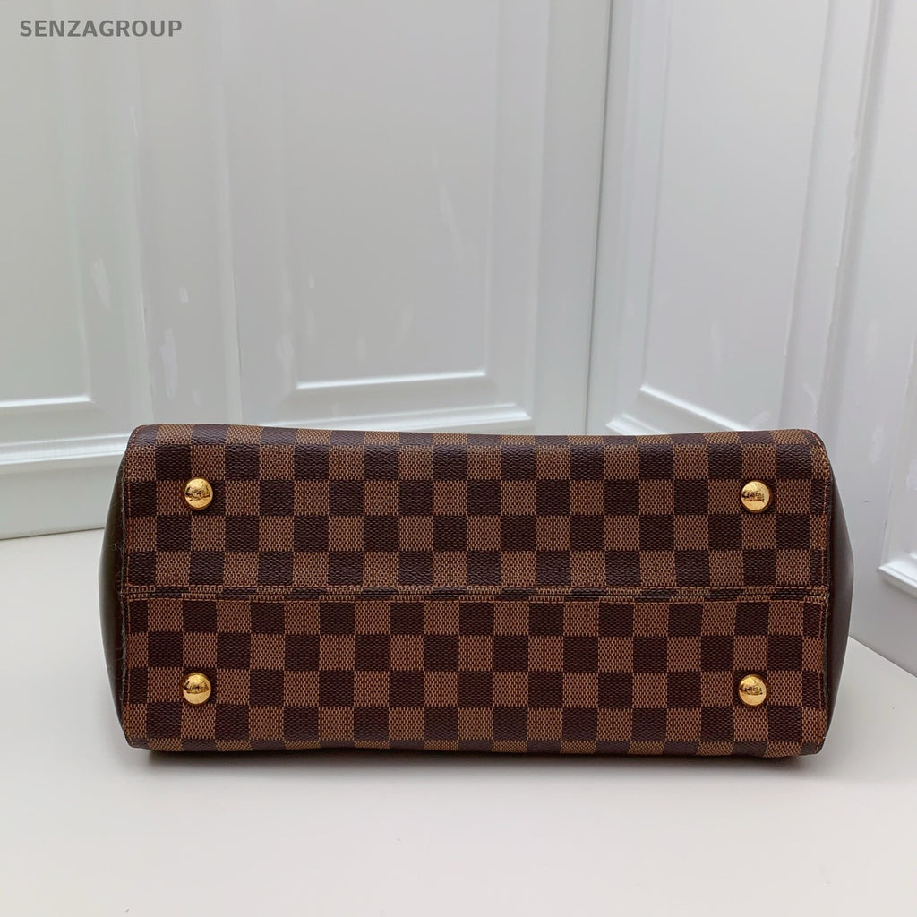 Louis Vuitton Damier Ebene Top Handle 2way Shoulder Handbag Brown