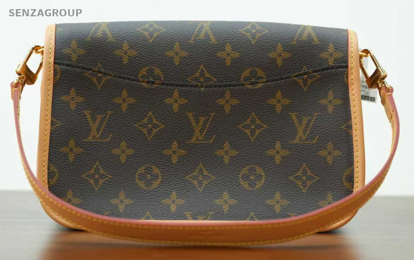 Louis Vuitton Diane Monogram Shoulder Bag Crossbody Brown Gold Women